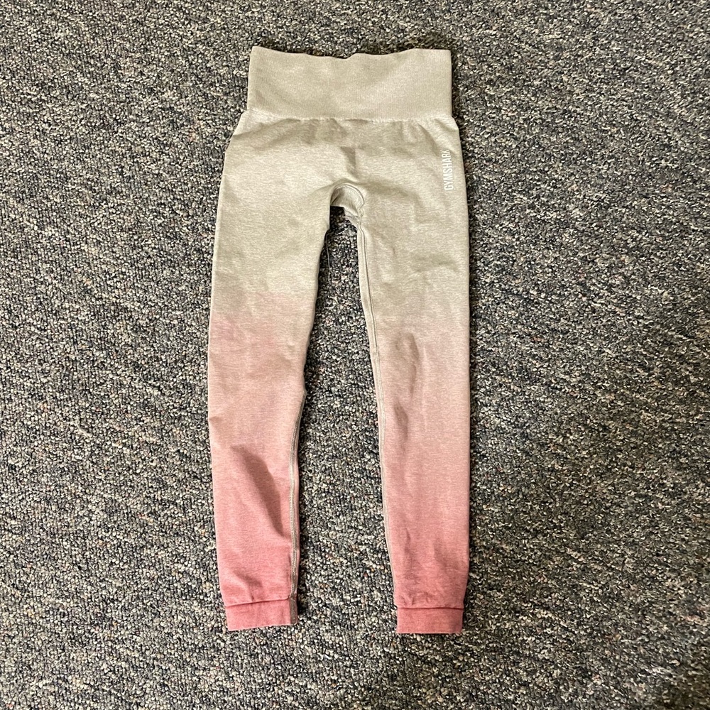 Gymshark Adapt Ombre Seamless Leggings - Light Grey Marl/Pink SOLD OUT/DISC